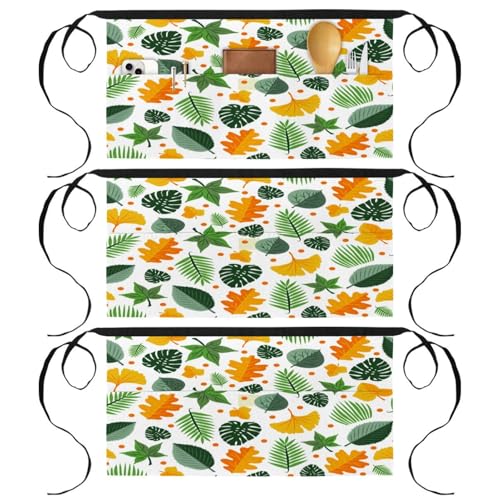 Demi-tablier pour cuisine et service avec 3 poches pour éviter les taches de graisse