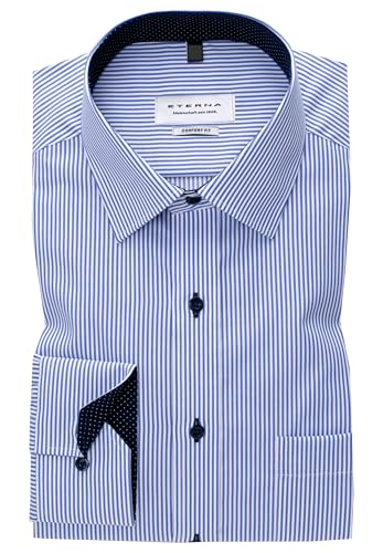 ETERNA Comfort Fit Hemd Business (DE/NL/SE/PL, Kragenweite, 46, Regular, Regular, Dunkelblau Streifen) ETERNA Comfort Fit Hemd Business (DE/NL/SE/PL, Kragenweite, 46, Regular, Regular, Dunkelblau Streifen)