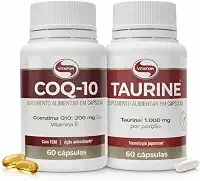 Kit Ação Antioxidante, Foco e Disposição Coenzima Q10 + Taurine 60 cps Vitafor