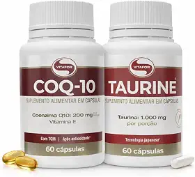 Kit Ação Antioxidante, Foco e Disposição Coenzima Q10 + Taurine 60 cps Vitafor