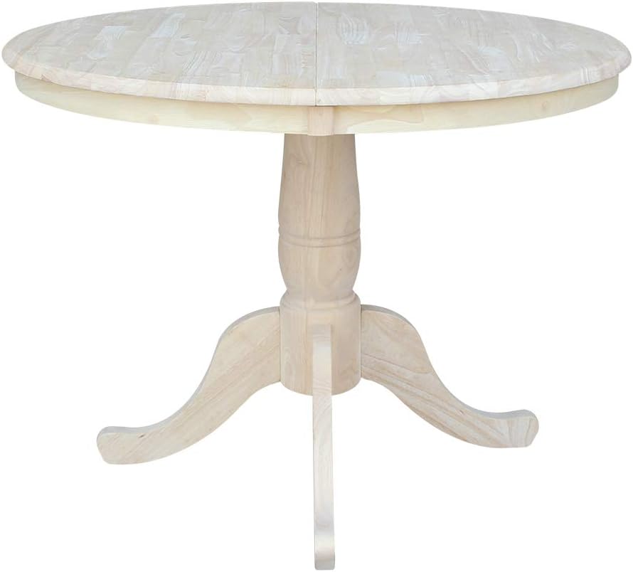 Cottage Charm Reclaimed Wood 50" Round Extendable Dining Table