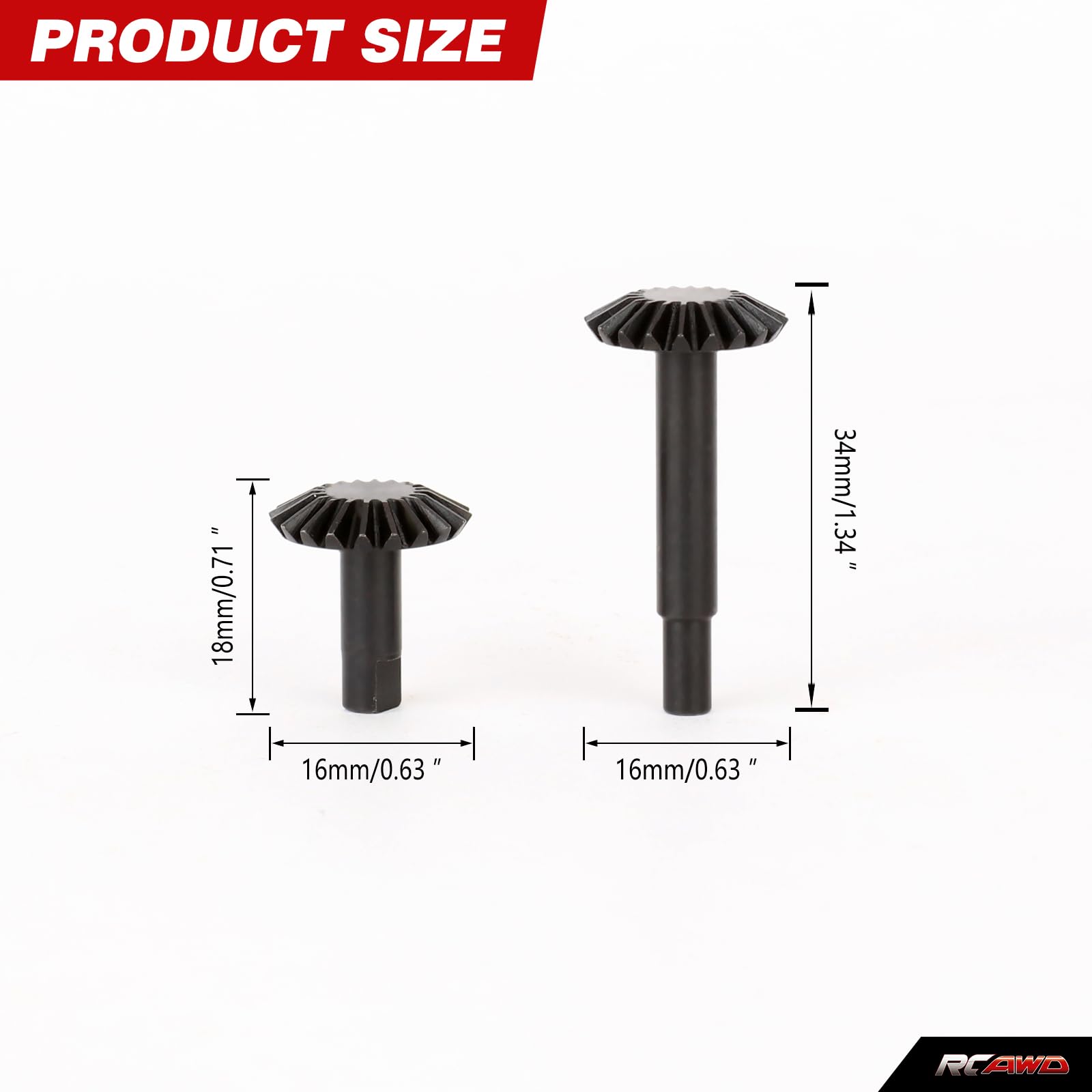 RCAWD Steel 50% Enhanced 6782 Output Gears Center Differential Hardened Steel for 1/10 Slash Hoss Rustler Stampede Series Upgrades Part