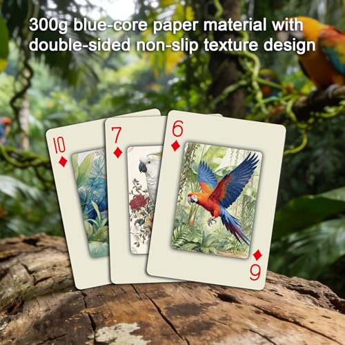 Parrot Theme Playing Cards, 54 ilustraciones artísticas miniatura 3