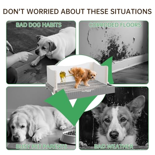 Oneluck Dog Litter Box with High Pee Walls,30" x 22" Indoor Puppy Pee Pad Holder,Protection Wall Every Side for No Leak, Spill, Accident,Ideal for Medium Dog - Image 4