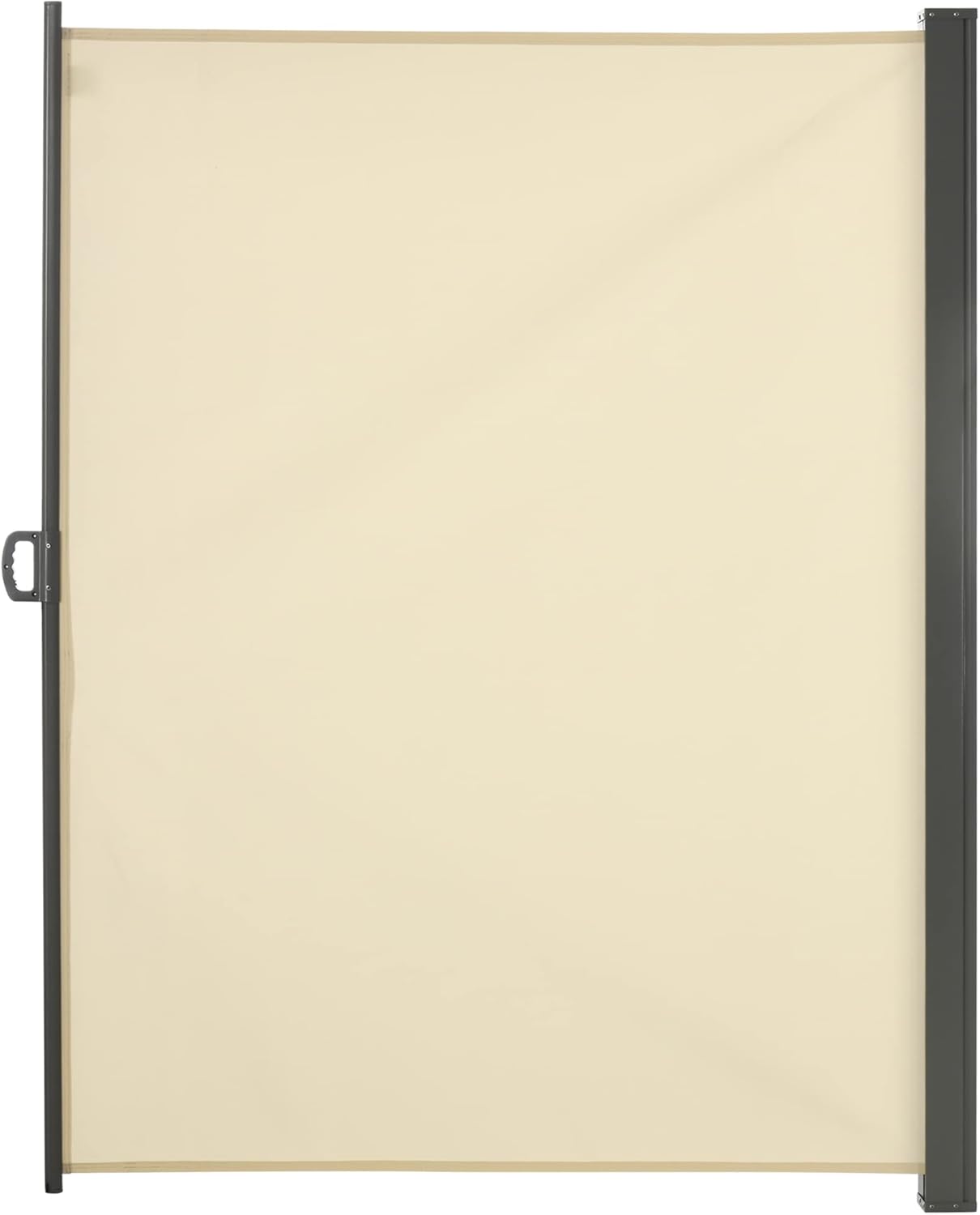 Product image of Outsunny 118" x 79" Retractable Side Awning Patio Outdoor Folding Privacy Screen with Resistance to UV Rays & Wind, Cream White