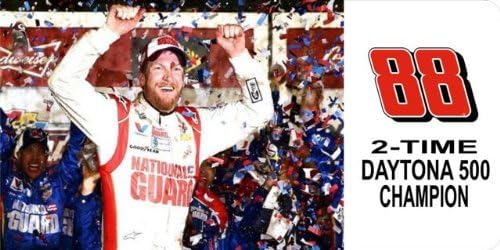 212 Main LPO1521 Dale Jr. No. 88 Two Time Daytona Champ Plate