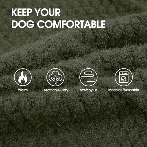 IECOii Hunde Pullover für große Hunde,XXL HundePullover WarmePullover Weste für den Winter,Strickhunde Pullover Hund Sweatshirt für großeHunde Junge Mädchen,Golden Retriever,Pitbull,Grün,2XL
