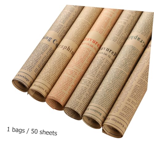 Papier kraft vintage pour bouquet de fleurs et création de scrapbooking rétro