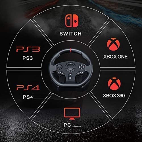Volant de Course RajoNN avec Pédales et Retour de Force USB - Geekodrome: Boutique d'accessoires geek Retour de force
