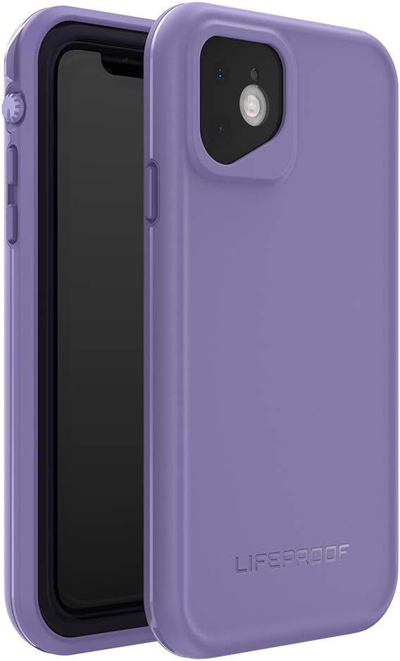 LifeProof iPhone 11 FRĒ Series Case - VIOLET VENDETTA (SWEET LAVENDER/ASTER PURPLE), waterproof IP68, built-in screen protector, port cover protection, snaps to MagSafe