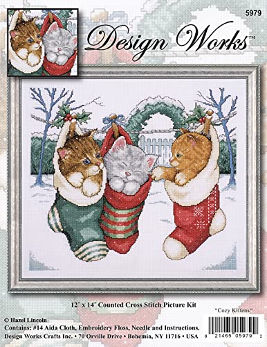 Image of Cozy Kittens Counted Cross Stitch Kit