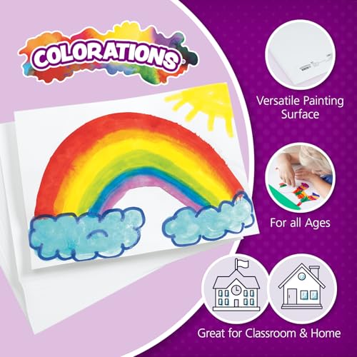 Colorations 9UP Art Paper, 9 Inch X 12 Inch Painting & Craft Paper, Finger Paints, Watercolor, Tempera, Drawing, Art Room & Homeschool Crafts 100 Sheets thumb #1
