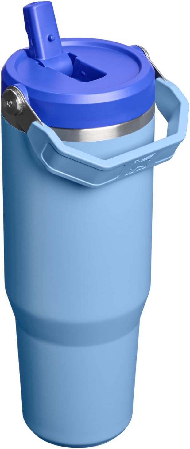 STANLEY IceFlow 2.0 Flip Straw Tumbler with Handle 30 oz | Twist On Lid and Flip Up Straw | Leakproof Water Bottle | Insulated Stainless Steel | BPA-Free | Blue Sky - Image 3