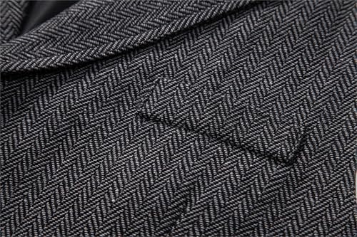 Men's Vintage Notched Lapel Chain Vest Tweed Pocket Suit Vest Casual Retro Leisure Party Top4