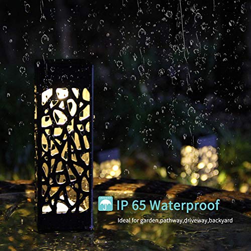 Otdair Solar Garden Lights, IP65 Waterproof Warm Light LED Solar Pathway Lights Outdoor for Garden, Solar Powered Garden Lights Yard, Lawn, Walkway, Patio, Decoration, 8 Pcs