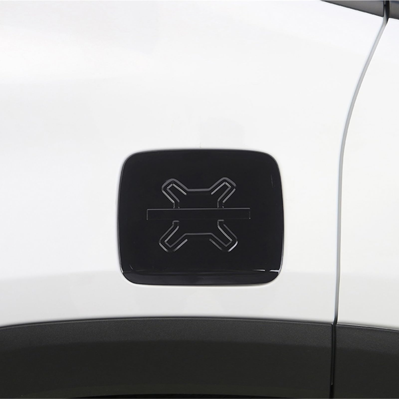 Korek wlewu oleju Pasuje do Jeep Renegade 2016 2017 2018 2019 2020 2021 2023, dekoracyjna osłona korka wlewu paliwa samochodowego(Glossy Black)