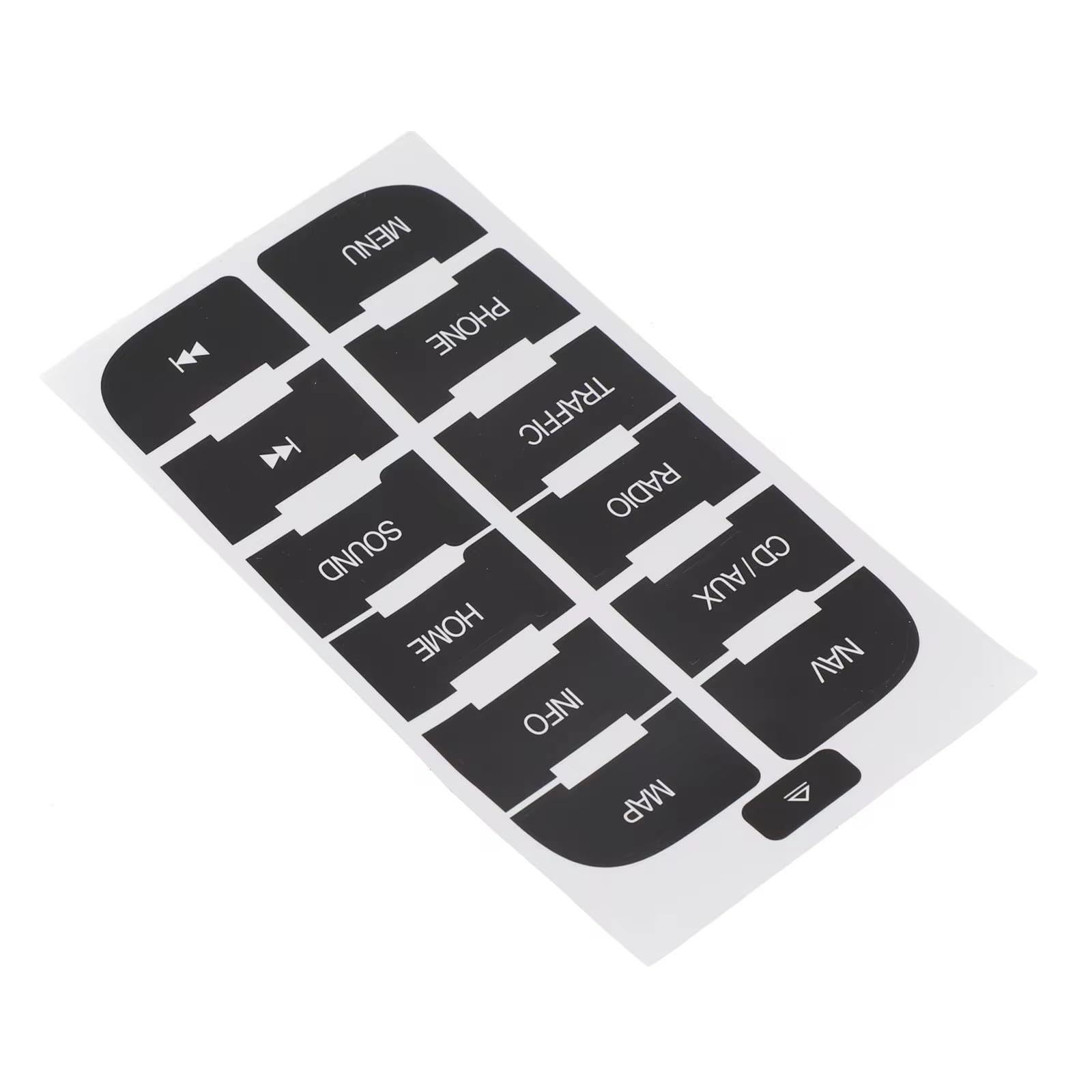 Dash Button Sticker Compatible with for S-Max 2011 Car Accessories Button Decal Sticker Black Push Button for Radio Navi to Repair