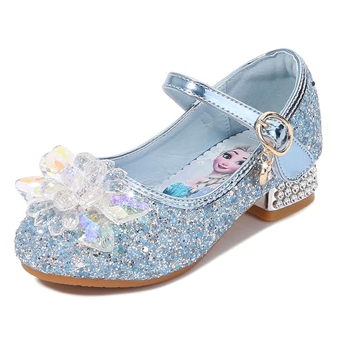 Monissy Déguisement Doux Chaussures Enfant Paillettes de Princesse Comfortable Mariage Noël Fête Anniversaire Carnaval Cérémonie Fête Cadeau Fille Ballerines Cosplay pour Enfant Costume