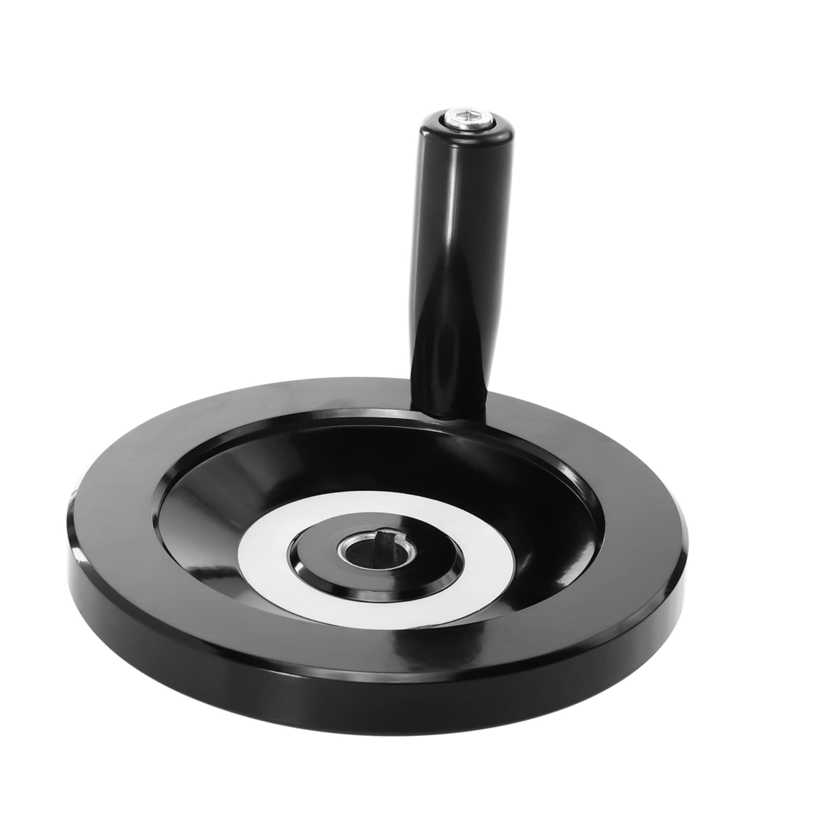 OUNONA Hand Wheel Hammer Drill Handle Wheel with Handle Disassemble Wheel Shaking Wheel Handwheel Hand Crank Revolving Wheel Hand Round Wheel Bakelite Black