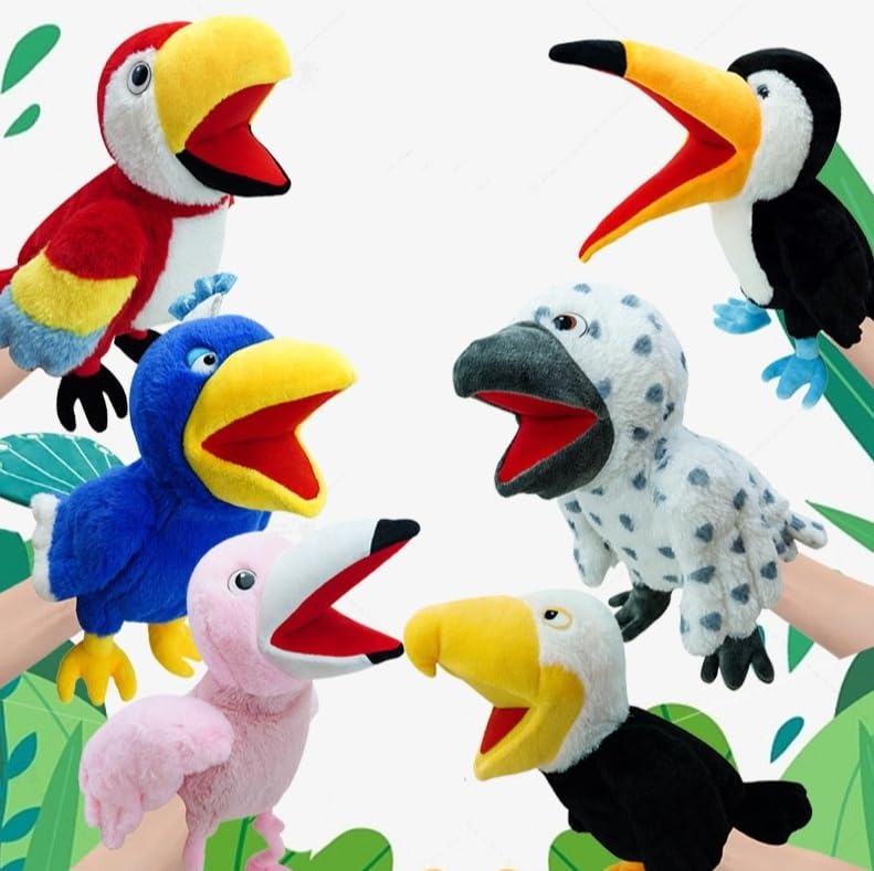 Amazon.co.jp: パペット人形 パペットマペット 口が動く 鳥