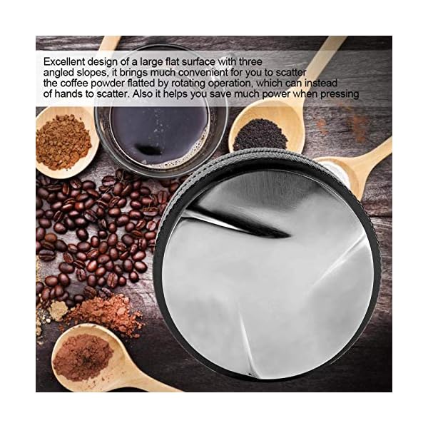 Espresso Tamper, 58 mm Antideslizante de acero inoxidable Smart Coffee Tamper Distribuidor de café Nivelador y base de… - Imagen 3