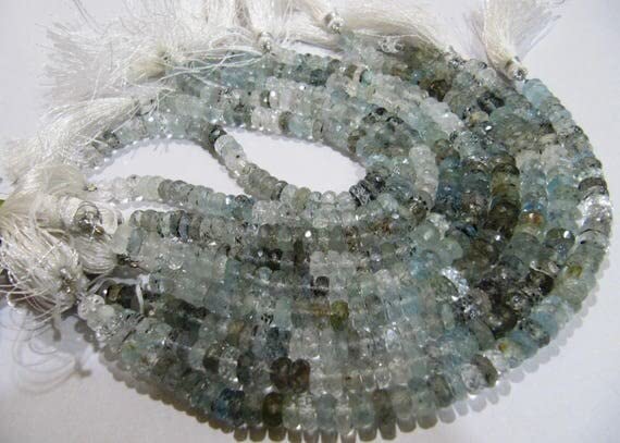 Perles aigue-marine mousse naturelles LKBEADS facettées pour éviter les imitations