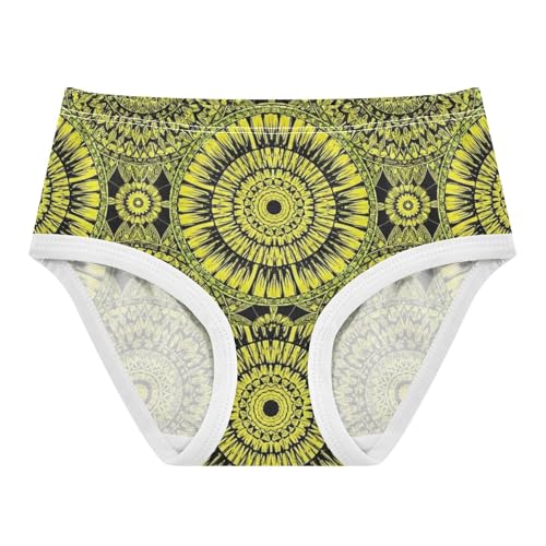 Cotton Toddler Girls Underwear Bright Circle Black Gold Textures Little Girl Panties Stylish Briefs Underpants 2t