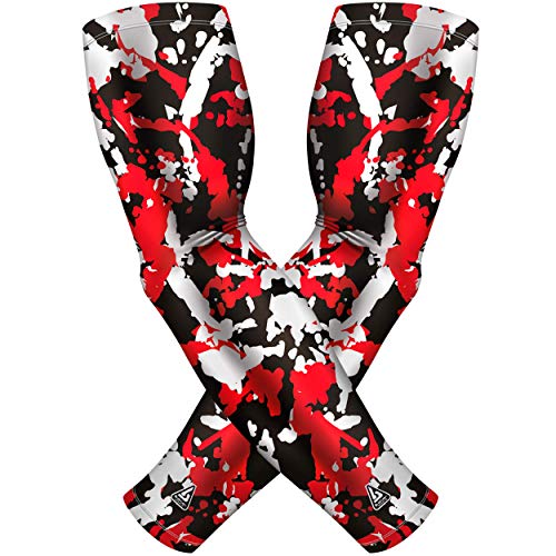 Image of B-Driven Sports Pro-Fit Compression Arm Sleeves - 1-Pair, 30+ Designs, Adult /Youth Sizes, for Athletic and General Purpose Use.