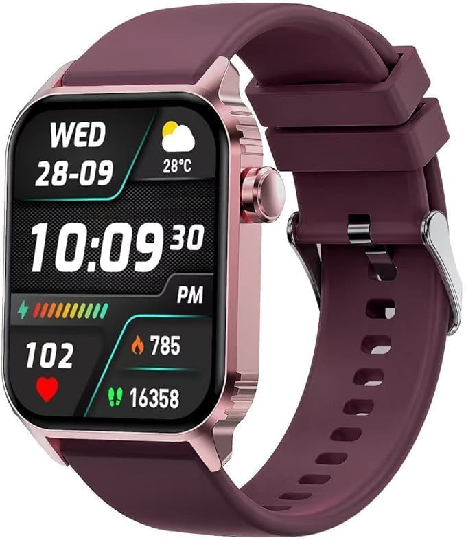 Image of Smart Watch for Men, 120+ Sports Modes Smartwatch with 1.83 inch HD Touchsreen, Sleep Monitor, IP67 Waterproof, Bluetooth Call & Music Control Fitness Watch for iPhone /Android (Pink+Burgundy)