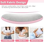 Heating Pads, Glyduny Period Cramp Massager Portable Cordless Heating Pad with 6 Heat Levels and 6 Massage Modes for Back Pain Relief Menstrual Heating Pad (Pink) - Image 4