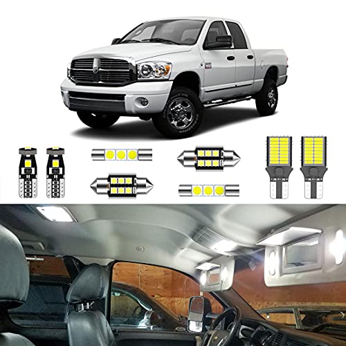 Kit 10 piezas luces LED interiores blanca para Dodge Ram miniatura 1