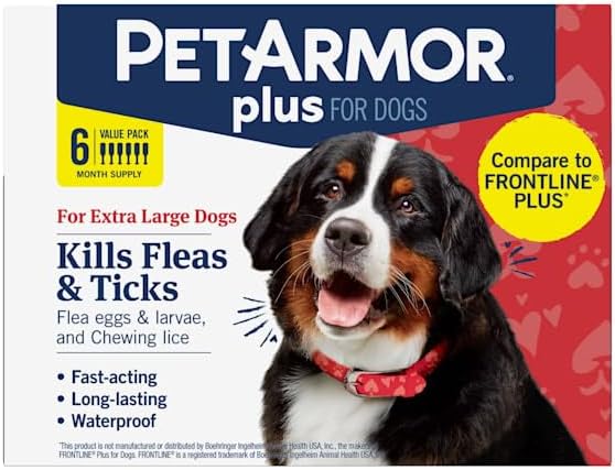 PetArmor Plus F&T Squeeze-On Dog 89-132 lbs., Count of 6, .11 LB