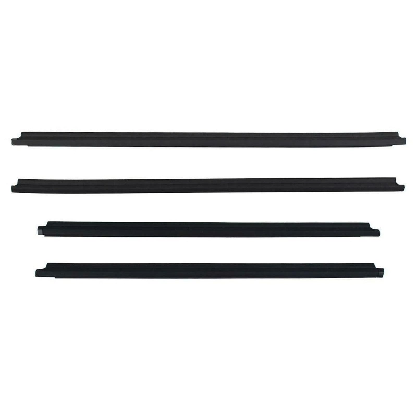 Car Weather Stripping Compatible with Toyota for Fortuner 2004-2015 4Pcs Window Glass Weatherstrip Seal Belt Weather Strip Outside Molding Trim