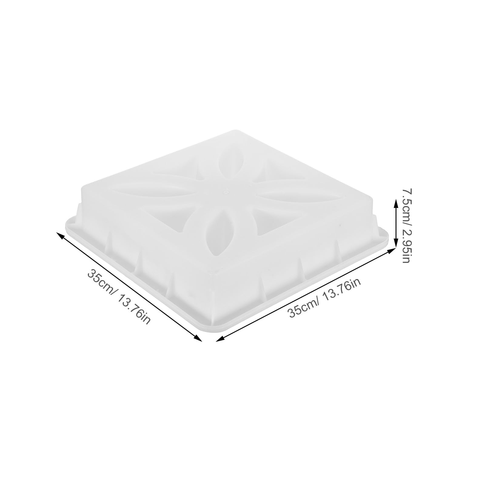 Yardenfun Moule à briques Concrete Breeze : Moule pour blocs et coffrages en béton 30 cm x 30 cm x 7 cm pour murs architecturaux et pavés extérieurs, pour la construction de murs en béton à