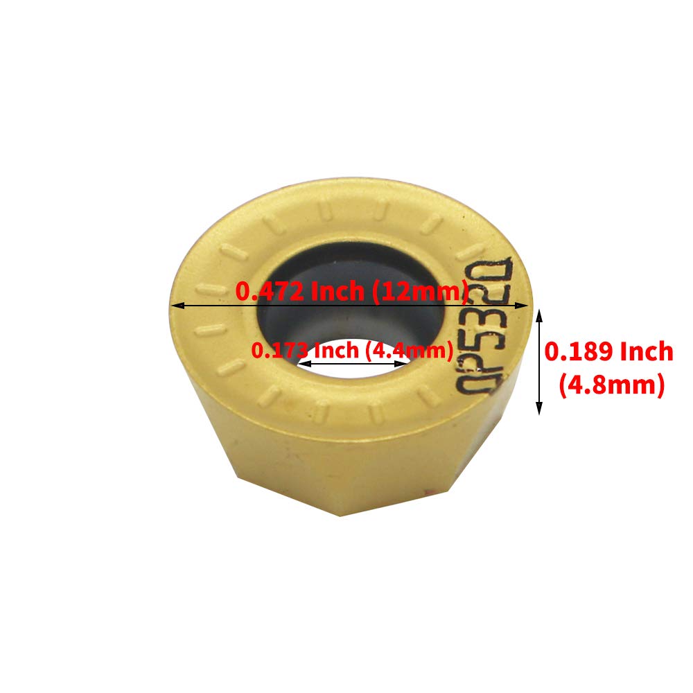 Carbide Milling Inserts - RPMT1204 for Steel & Stainless -6 Carbide Milling Inserts - RPMT1204 for Steel & Stainless -6