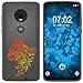 Produktbild PhoneNatic Case kompatibel mit Motorola Moto G7 Silikon-Hülle Floral Katze M2-2