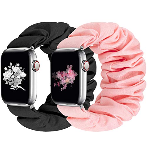 Image of Greatfine Scrunchie Band Compatible with Apple Watch Bands 38mm 40mm 41mm 42mm 44mm 45mm 46mm 49mm Women, Elastic Scrunchie Watch Strap for iWatch Watch Series 11 10 9 8 7 6 5 4 3 2 1 SE 3 2 Ultra 3 2