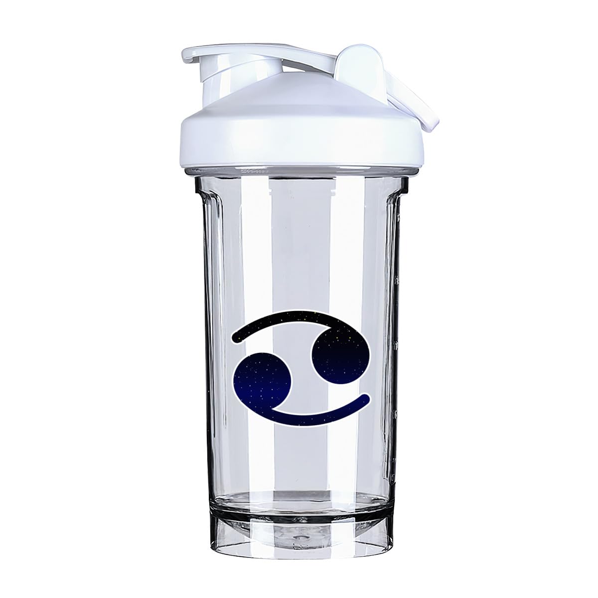 Cancer Zodiac 5 18 Ounce Shaker Bottle Drink Mixer Leak-proof Pre Workout Protein Shakes Meal Replacement Shakes Bottles 500ML/18 Oz White