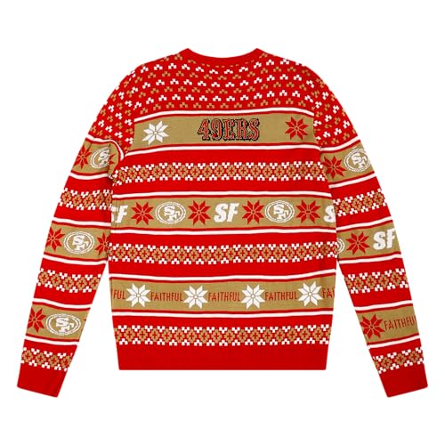FOCO San Francisco 49ers NFL Big Logo Ugly Sweater - X-Large