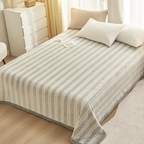 Plaid en flanelle grise 190x230 cm | Couverture douce grand format