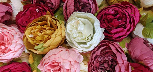 Image of SATYAM KRAFT 6 Pcs Artificial Fake Fabric Head Rose Flowers for Home Decoration, Gift, Christmas, Mandir Pooja Table, Cake Decor, Bouquet Making, Backdrop (Peach, 8 cm)(Fabric)