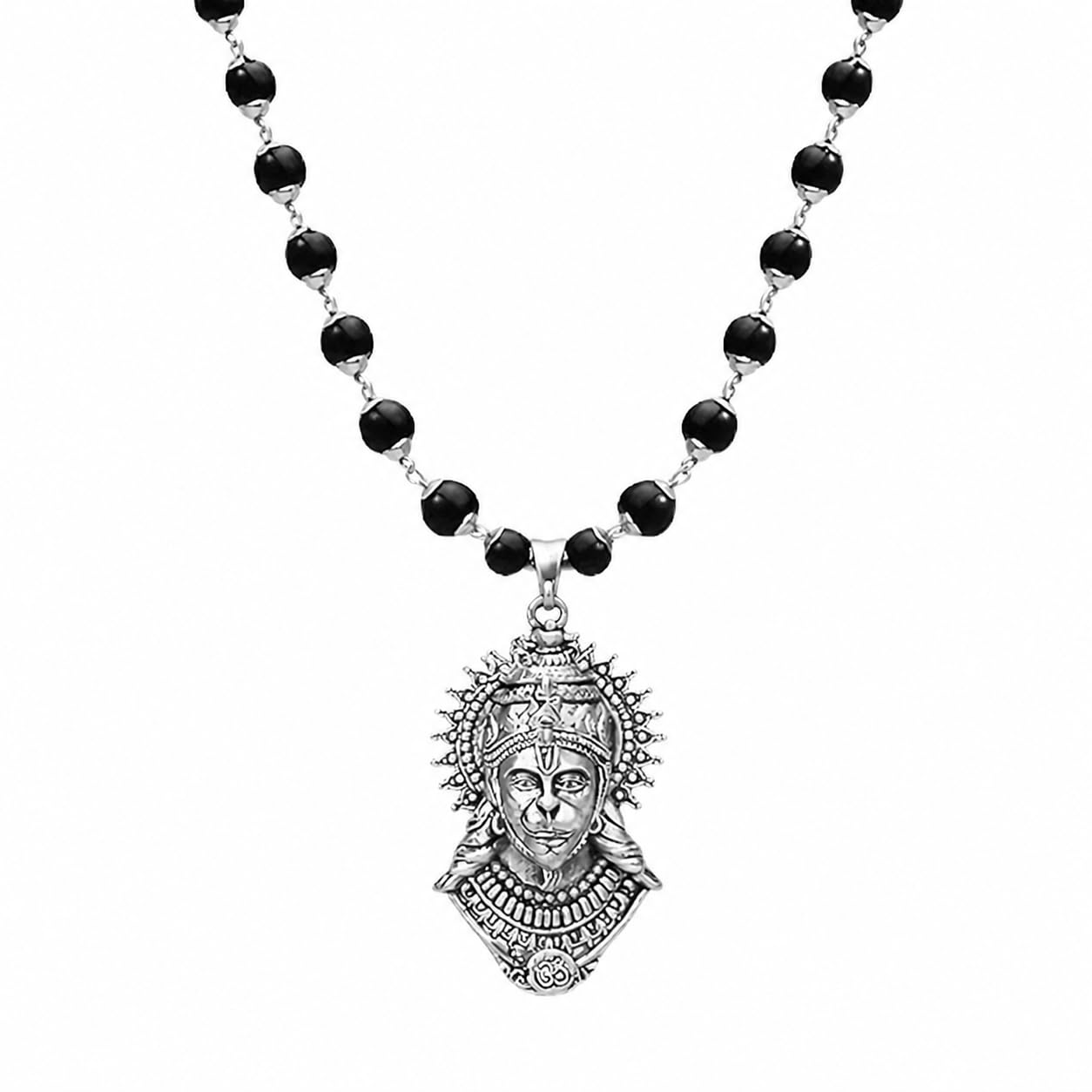Religious Hanuman Face Karungali Mala for Men & Women | Black Karungali Beads Necklace with Hanuman Pendant | Spiritual Protection & Positive Energy Mala for Daily Wear & Meditation-image-41