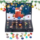 Calendrier de l' – 24 jours advent 2025 | Pendentif pierre décoratif | Fête Halloween adolescents | Cadeau festif pour fêtes saisonnières décoration