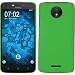 Produktbild PhoneNatic Case kompatibel mit Lenovo Moto C Plus - Hülle grün gummiert Hard-case + 2 Schutzfolien