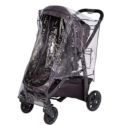 Image of J.L. Childress Stroller Rain Cover - Universal Stroller Poncho - Stroller Accessory - Ventilated Baby Weather Shield and Protection Rain Cover