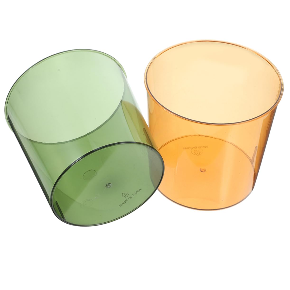 NUOBESTY 2pcs Ultra-Thin Plastic Trash Bins Decorative Pet Material Garbage Bins Space-Saving for Home Office Bedroom Easy to Clean