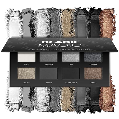 Black Smoky Eye Shadow Palette 8Color Dark Grey Smokey Eyeshadow