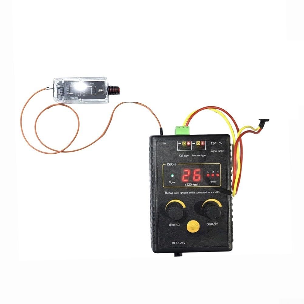 Probador de descarga de bobinas de encendido FD20 con verificador IG80, 25/30 kV para coche, motocicleta y camión, detección de fugas de aislamiento, carcasa ABS, color negro