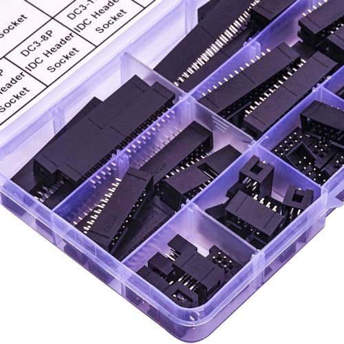 Kit de Conectores IDC Box Header 2.54mm 47 pcs miniatura 6