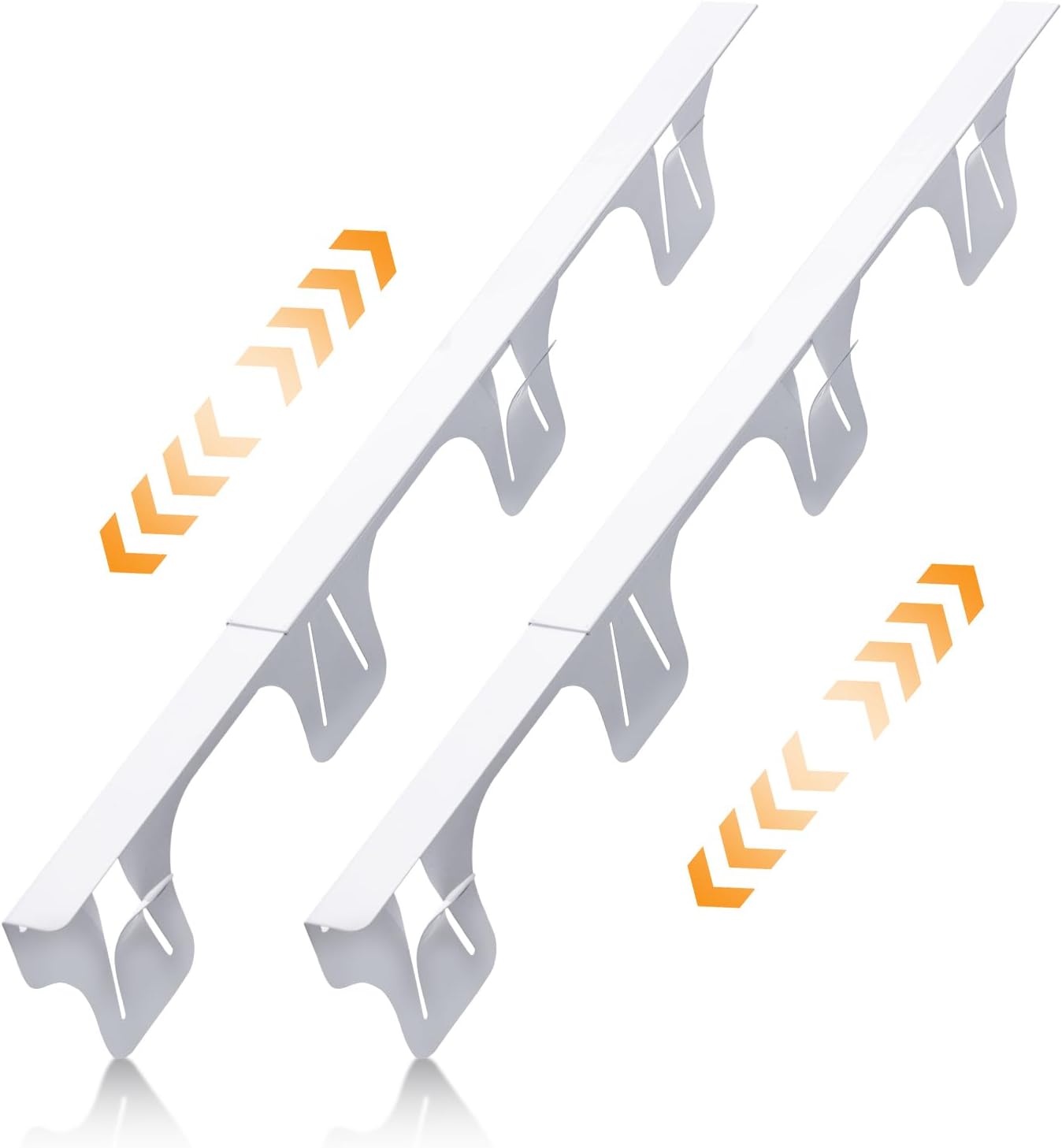 SZJHXIN Stove Gap Covers Stainless Steel, Adjustable 13.8-27.5 In(2 Pack), Heat Resistant, Gas Stove Side Gap Protector (White)